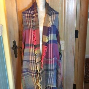 Multi-Colored Wrap From Anthropologie, Two Pockets